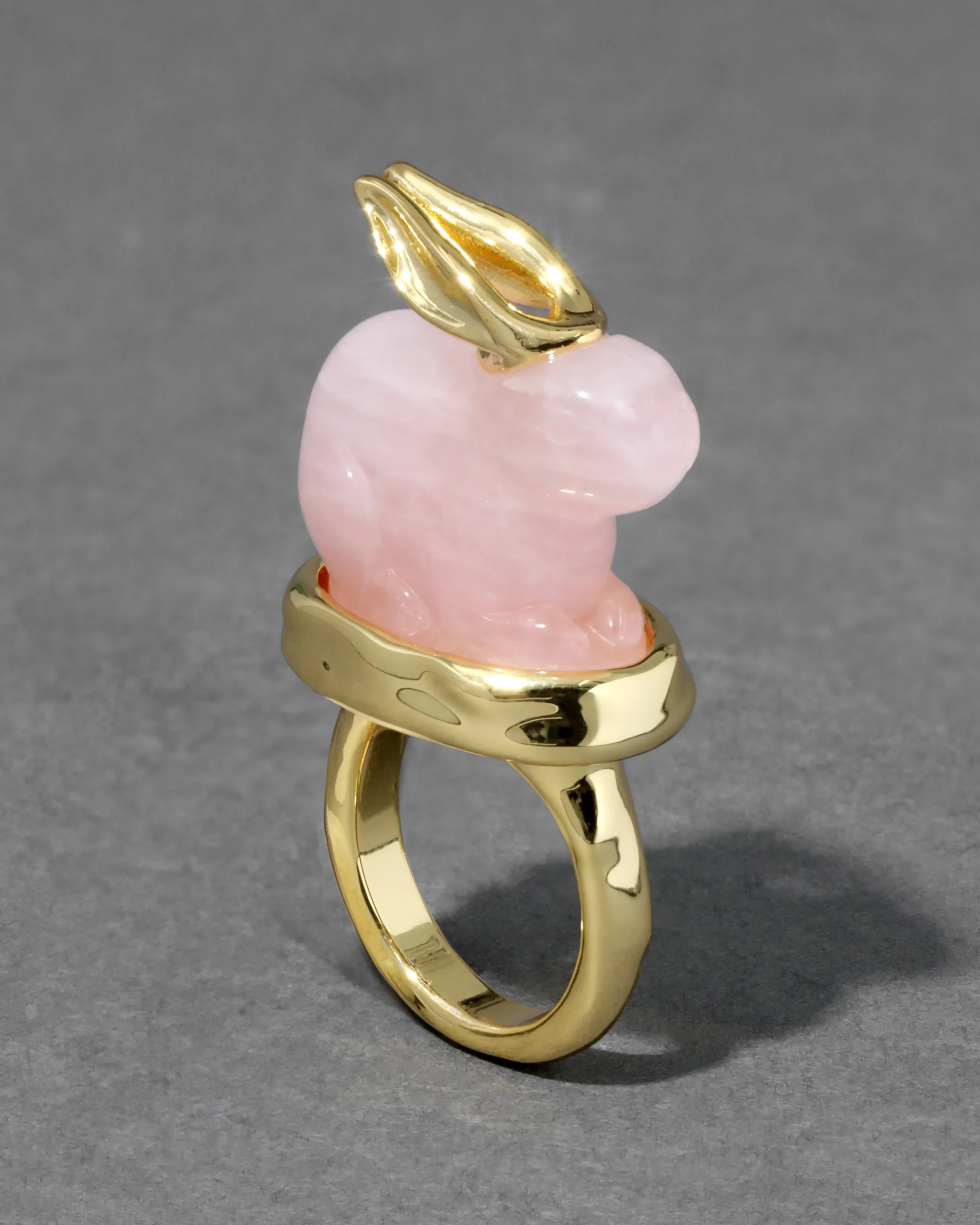 Bunny Rose Quartz Ring