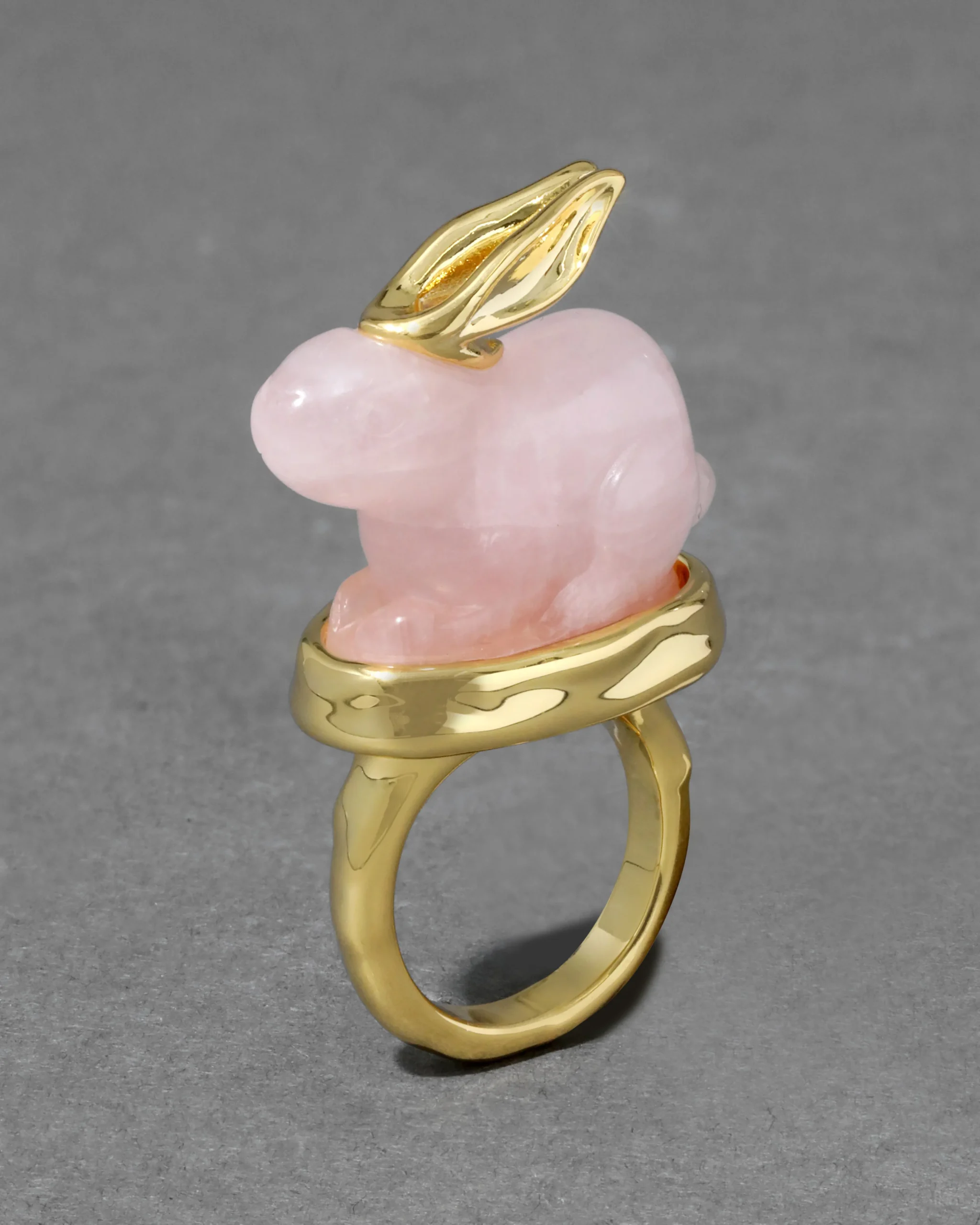 Bunny Rose Quartz Ring
