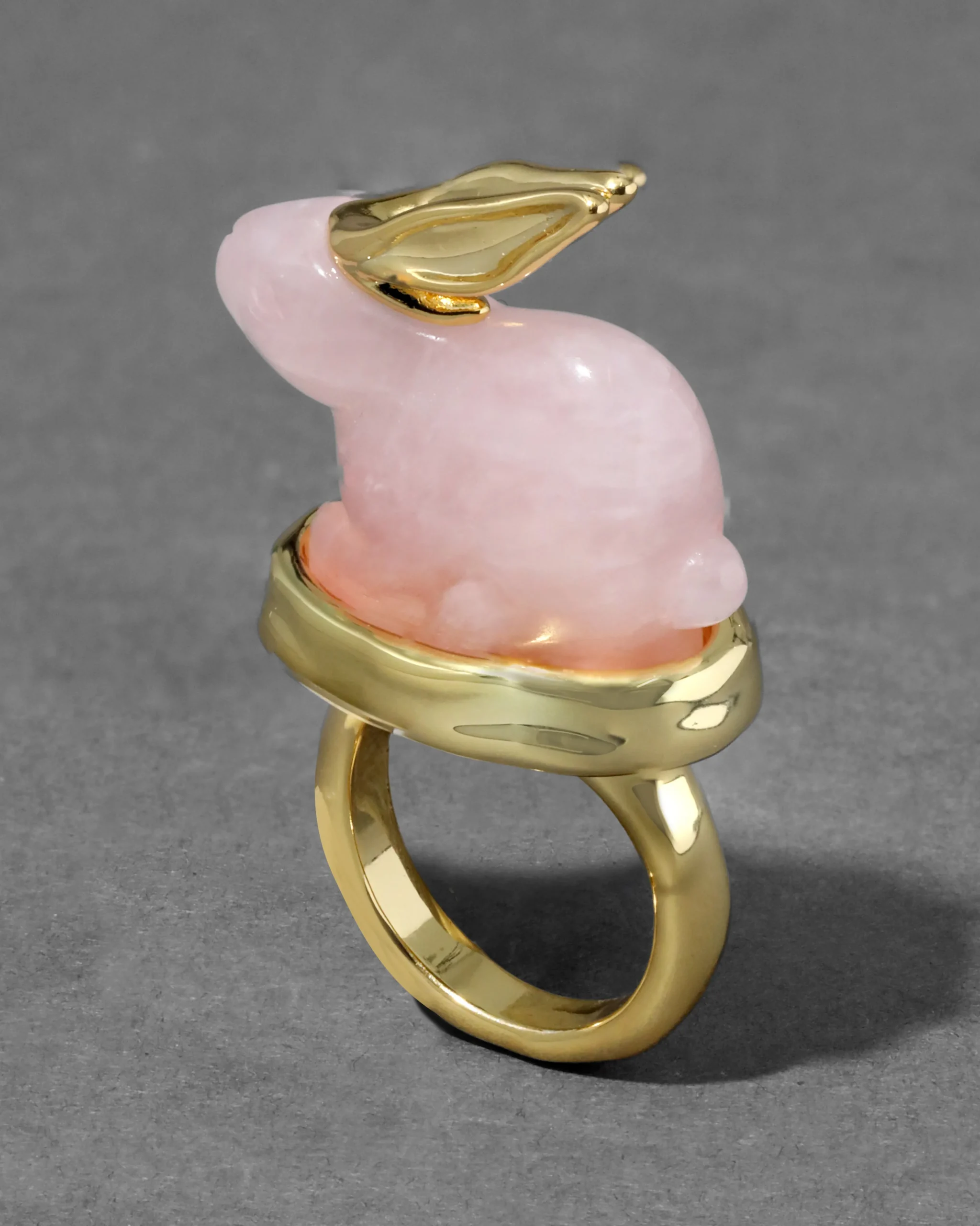 Bunny Rose Quartz Ring