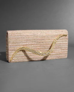 Crystal Curve Clutch- Sunset Blush