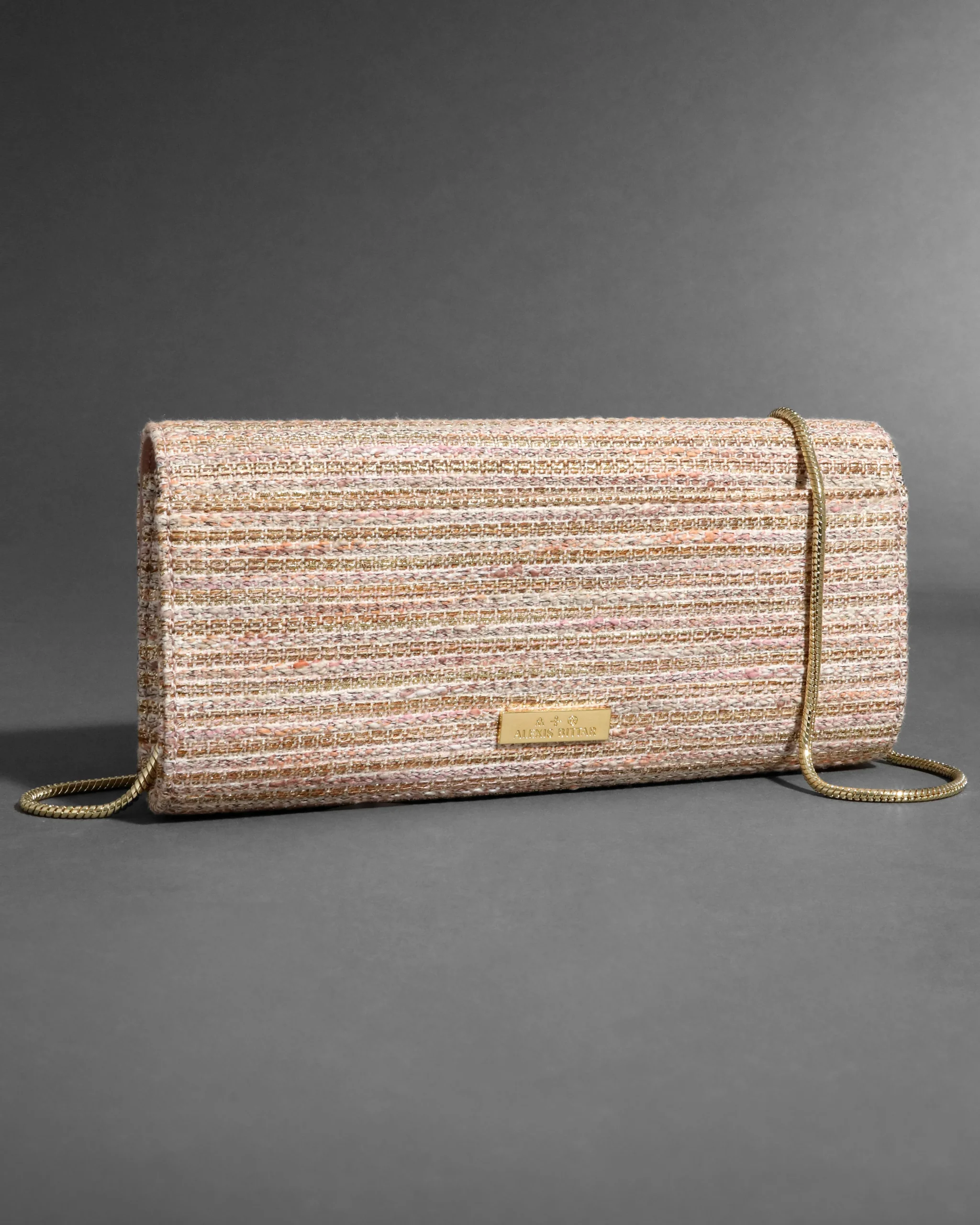 Crystal Curve Clutch- Sunset Blush