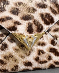 Envelope Clutch- Metallic Leopard