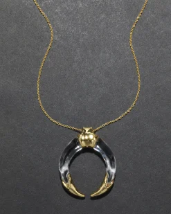 Gilded Tusk Lucite Necklace