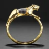 Gold Panther Jelly Belly Hinge Bracelet
