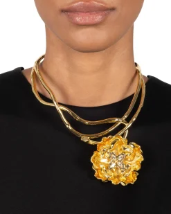 Jardin Gold Rose Collar Necklace