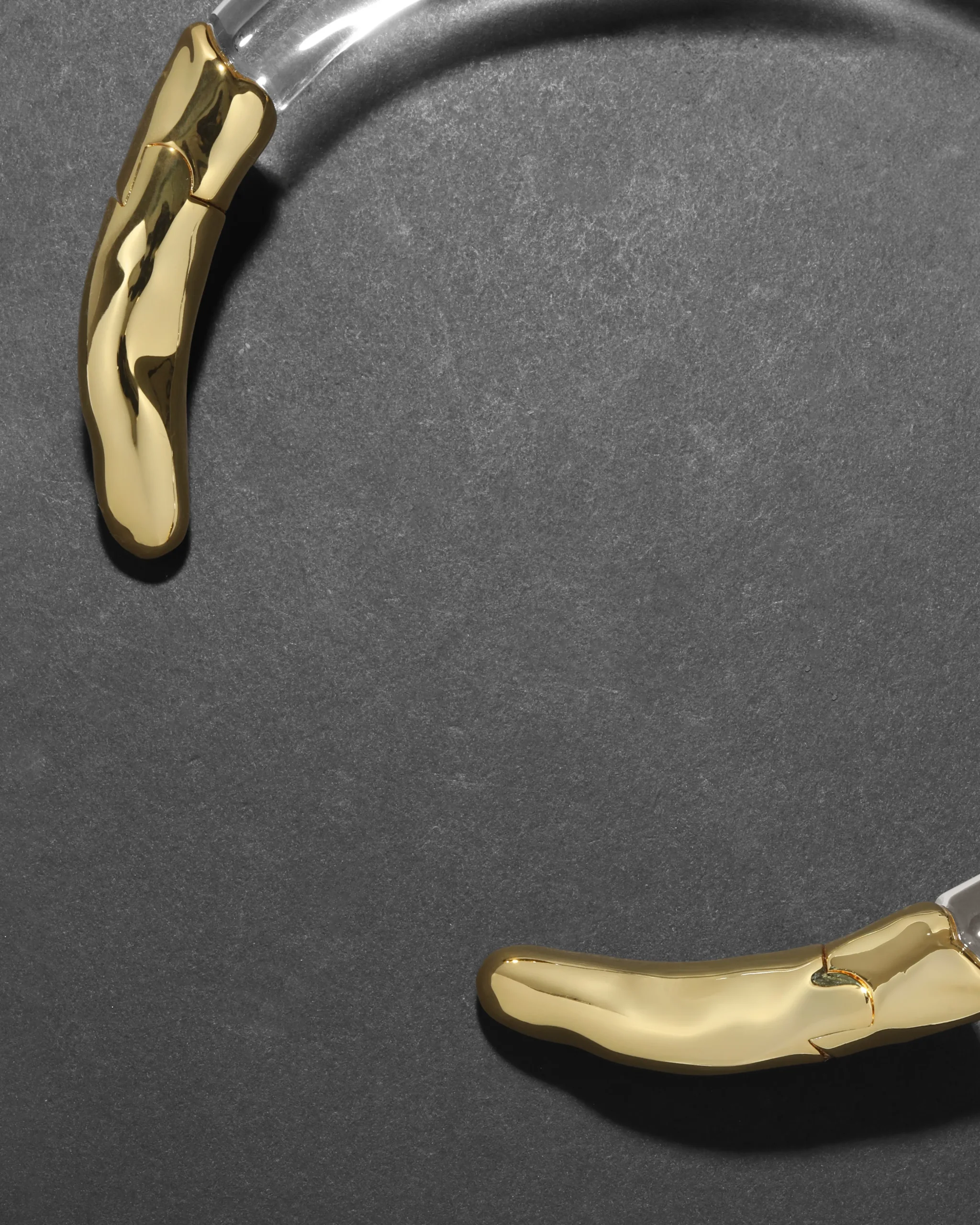 Liquid Lucite Brutalist Pendant Collar Necklace