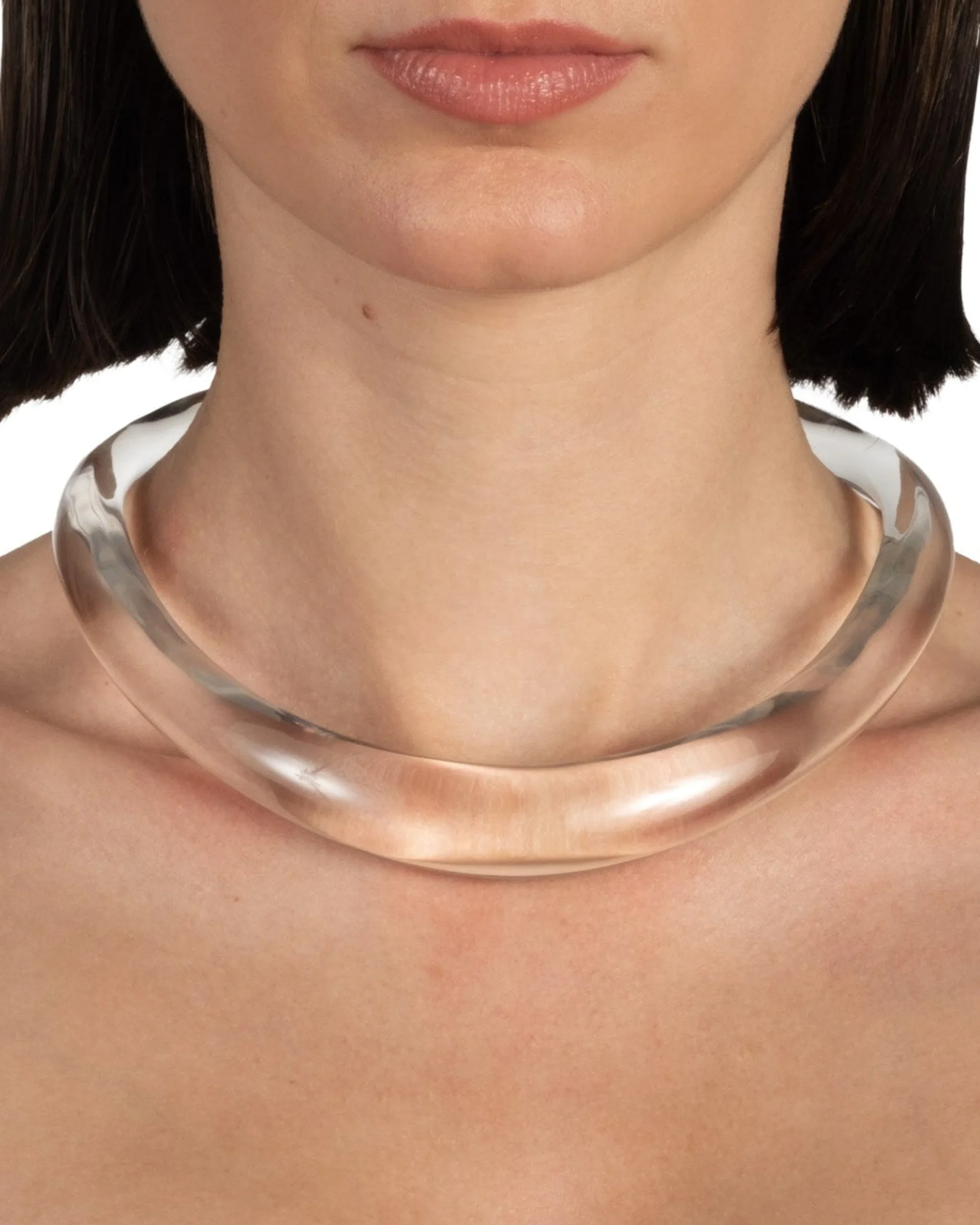 Liquid Lucite Collar Necklace