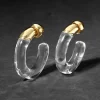 Liquid Lucite Front Back Hoop Earring