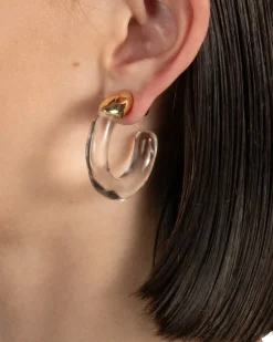 Liquid Lucite Front Back Hoop Earring