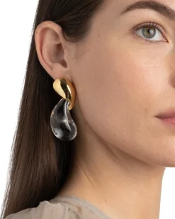 Liquid Lucite Modernist Earring