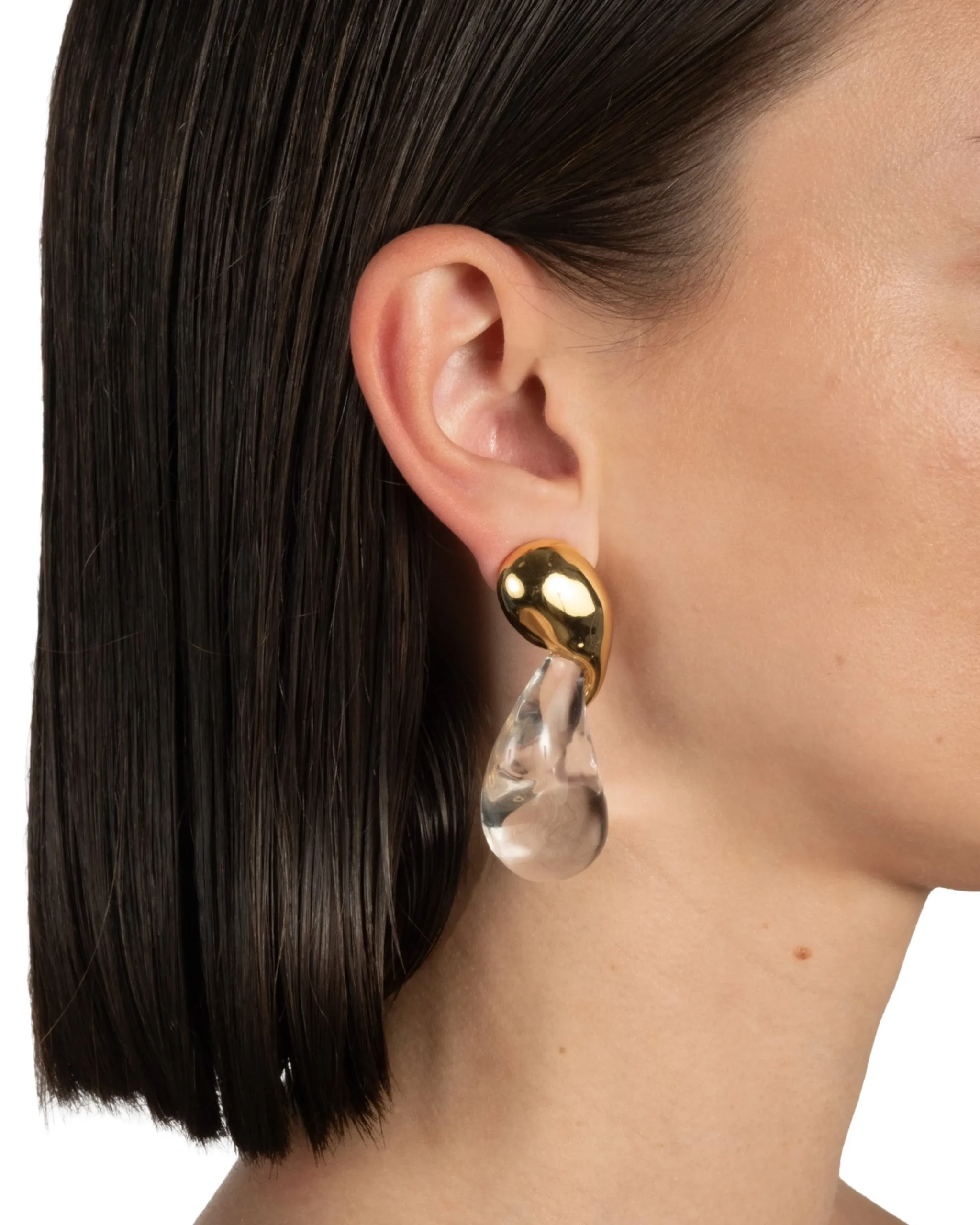 Liquid Lucite Modernist Earring
