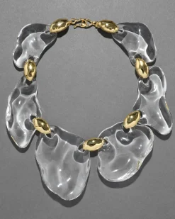 Liquid Lucite Pebble Necklace