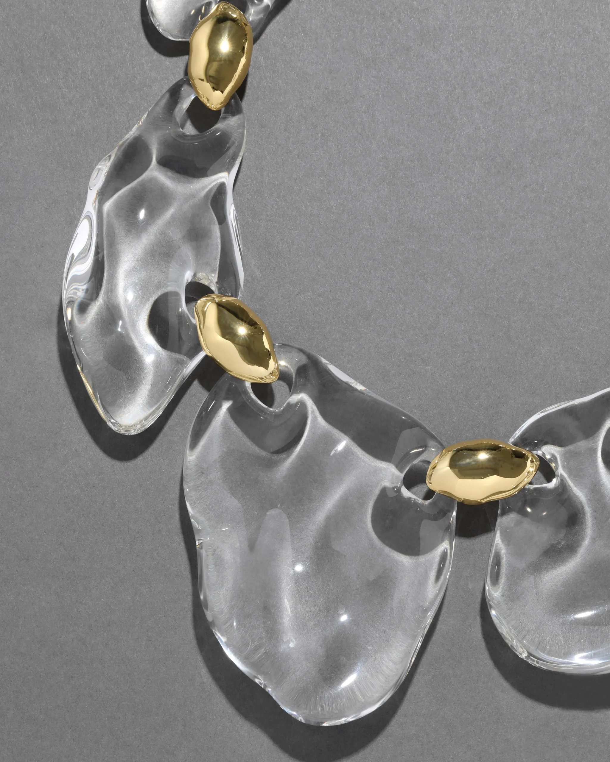 Liquid Lucite Pebble Necklace