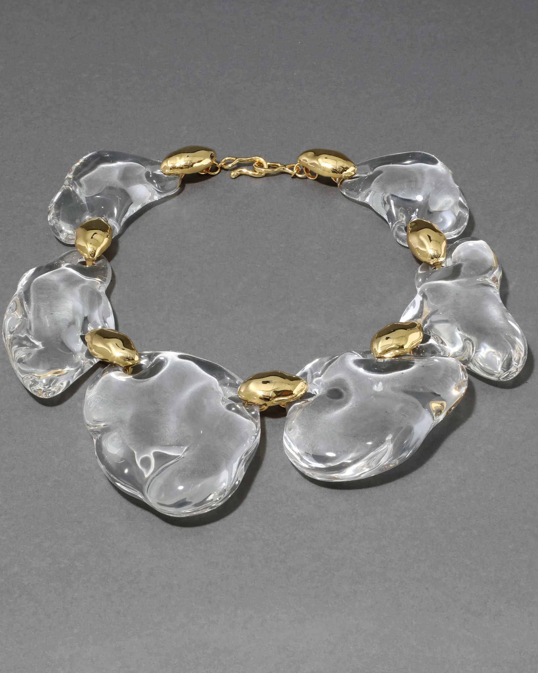 Liquid Lucite Pebble Necklace