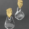 Liquid Lucite Wafer Post Earring