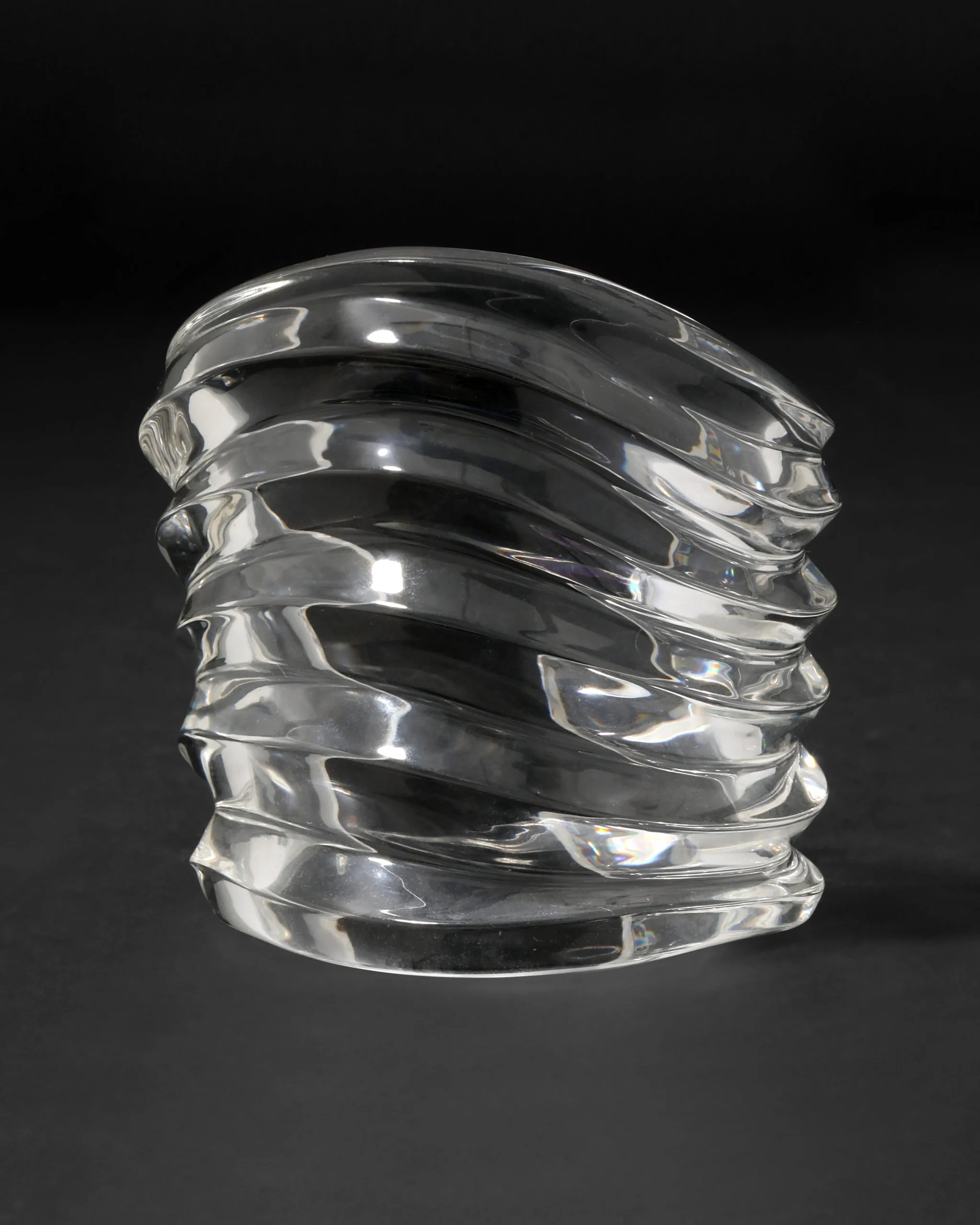 Liquid Lucite Wide Ripple Cuff