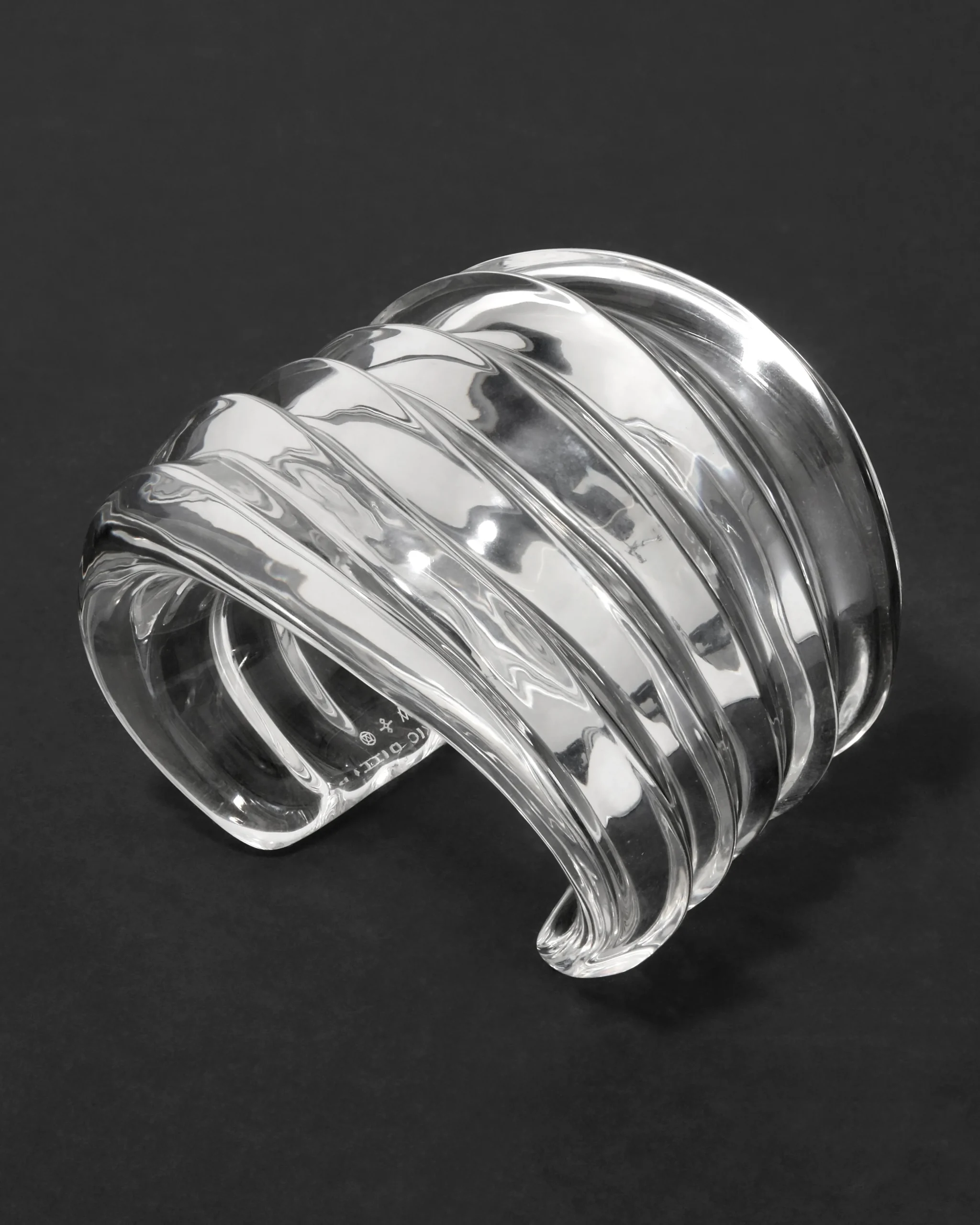 Liquid Lucite Wide Ripple Cuff