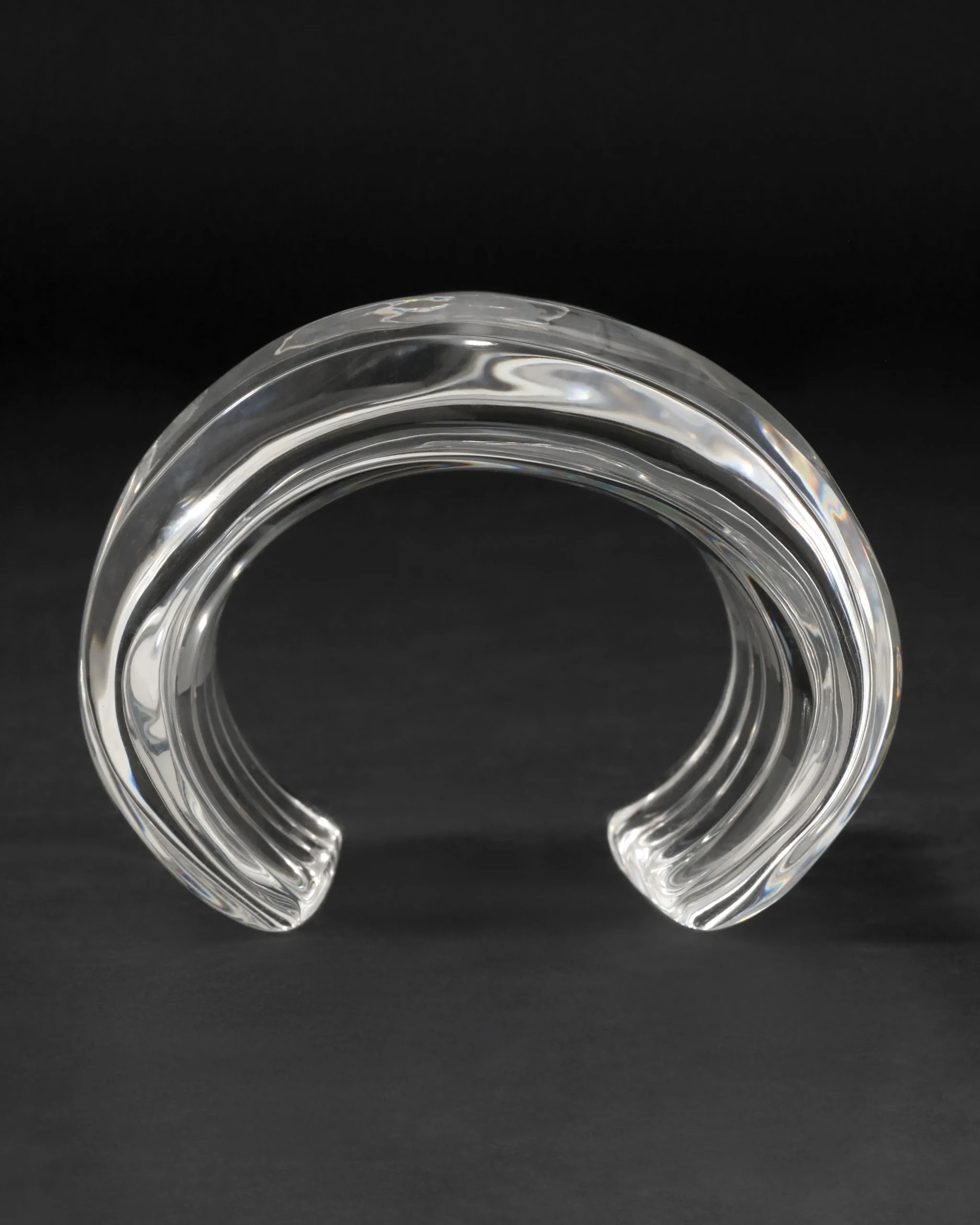 Liquid Lucite Wide Ripple Cuff