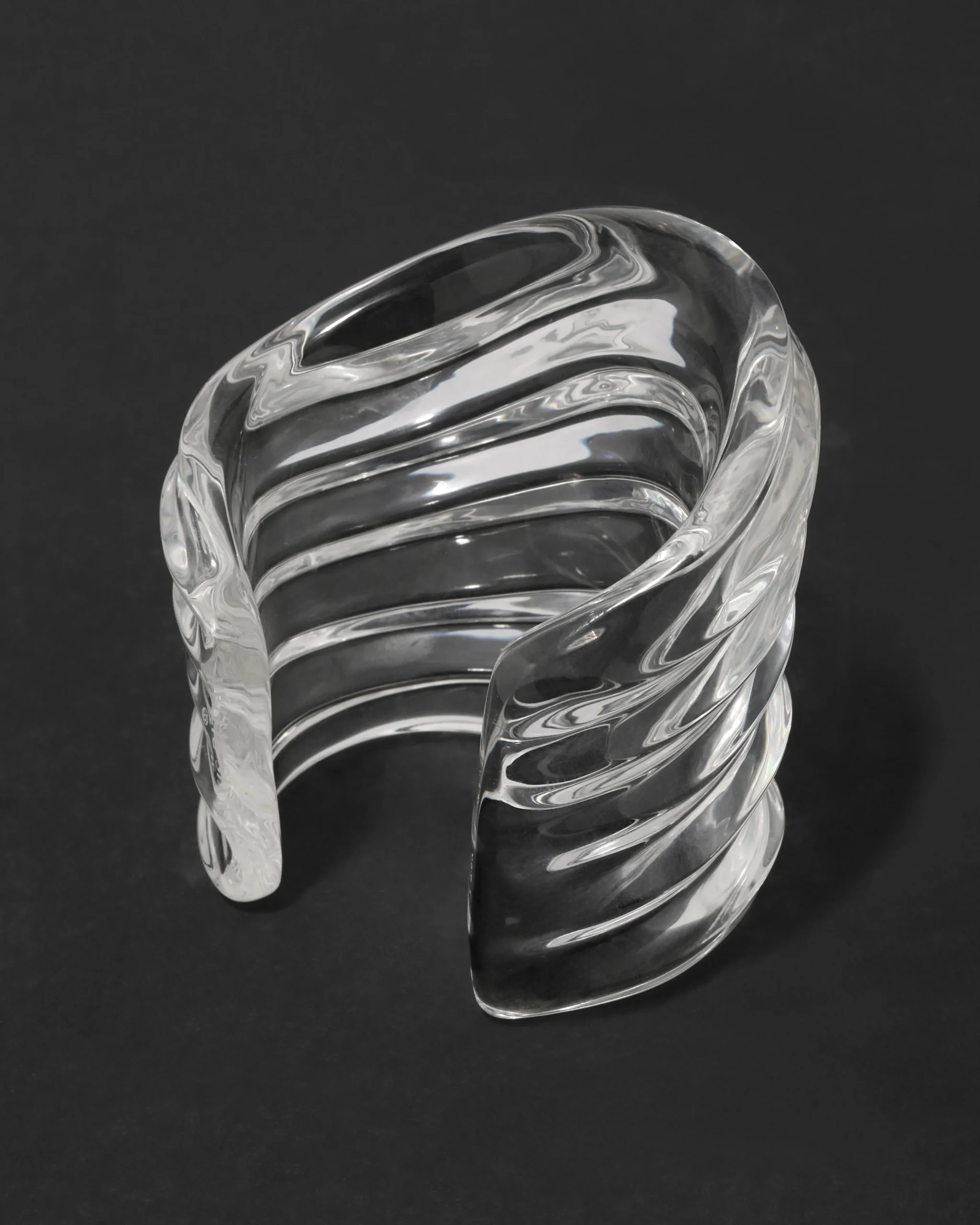 Liquid Lucite Wide Ripple Cuff