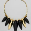 Lucite Armor Necklace- Onyx