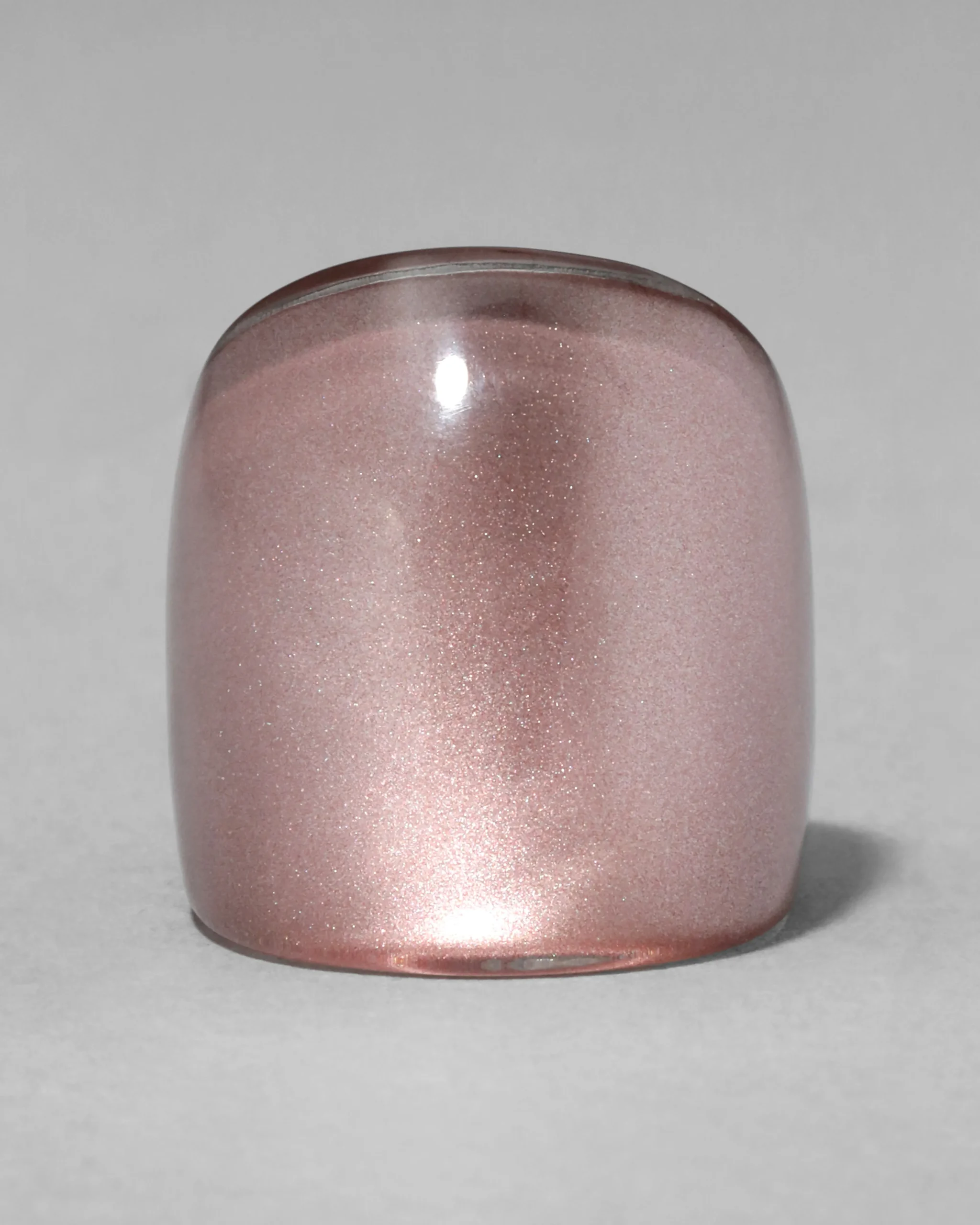 Lucite Block Ring- Dusty Rose