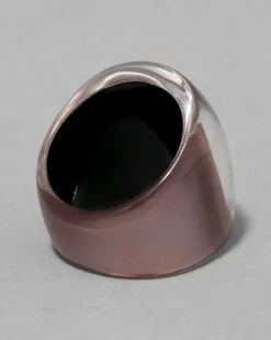 Lucite Block Ring- Dusty Rose