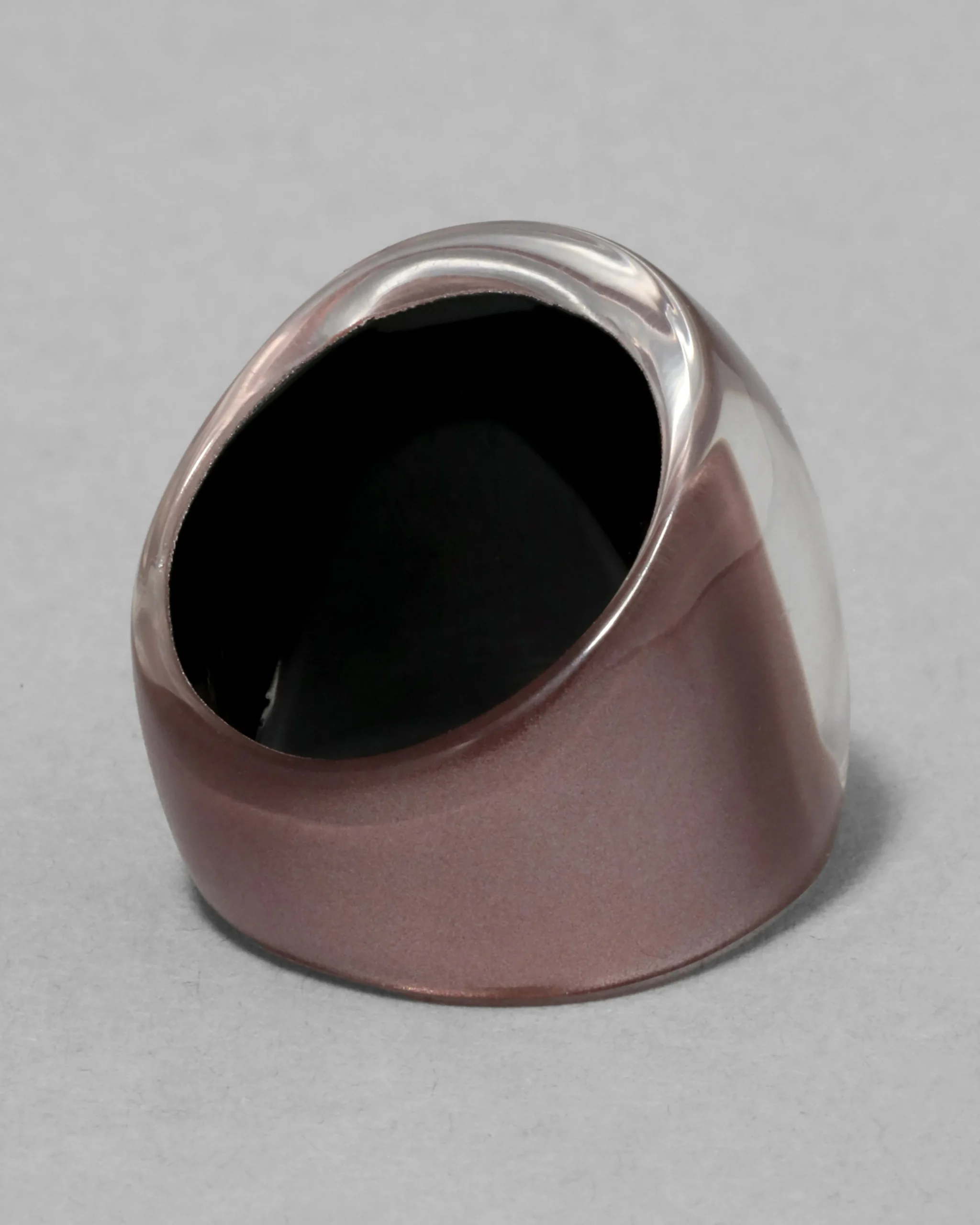 Lucite Block Ring- Dusty Rose