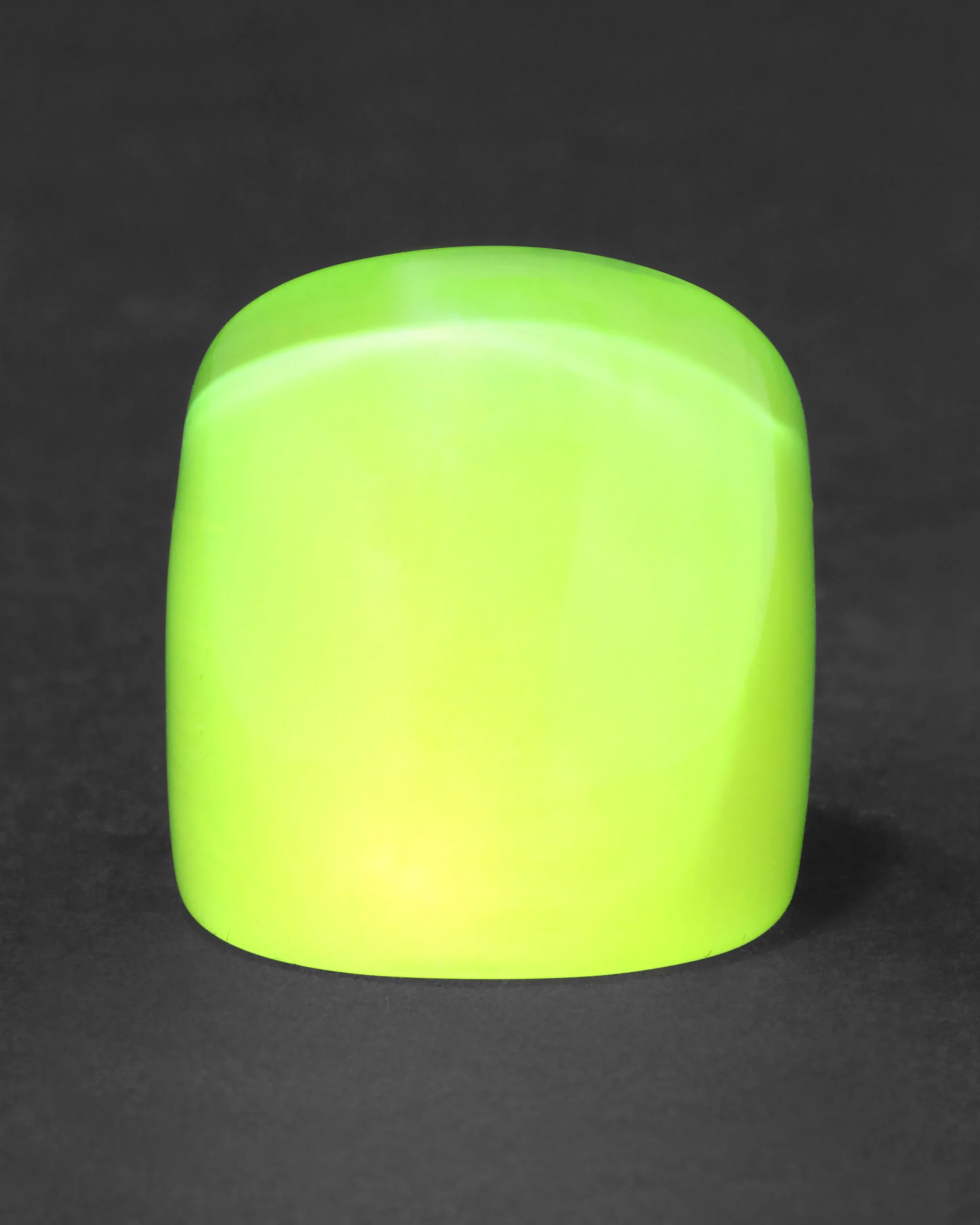 Lucite Block Ring- Fluorescent Yellow