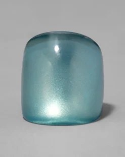 Lucite Block Ring- Metallic Sky