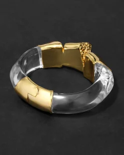 Lucite Brutalist Hinge Bracelet