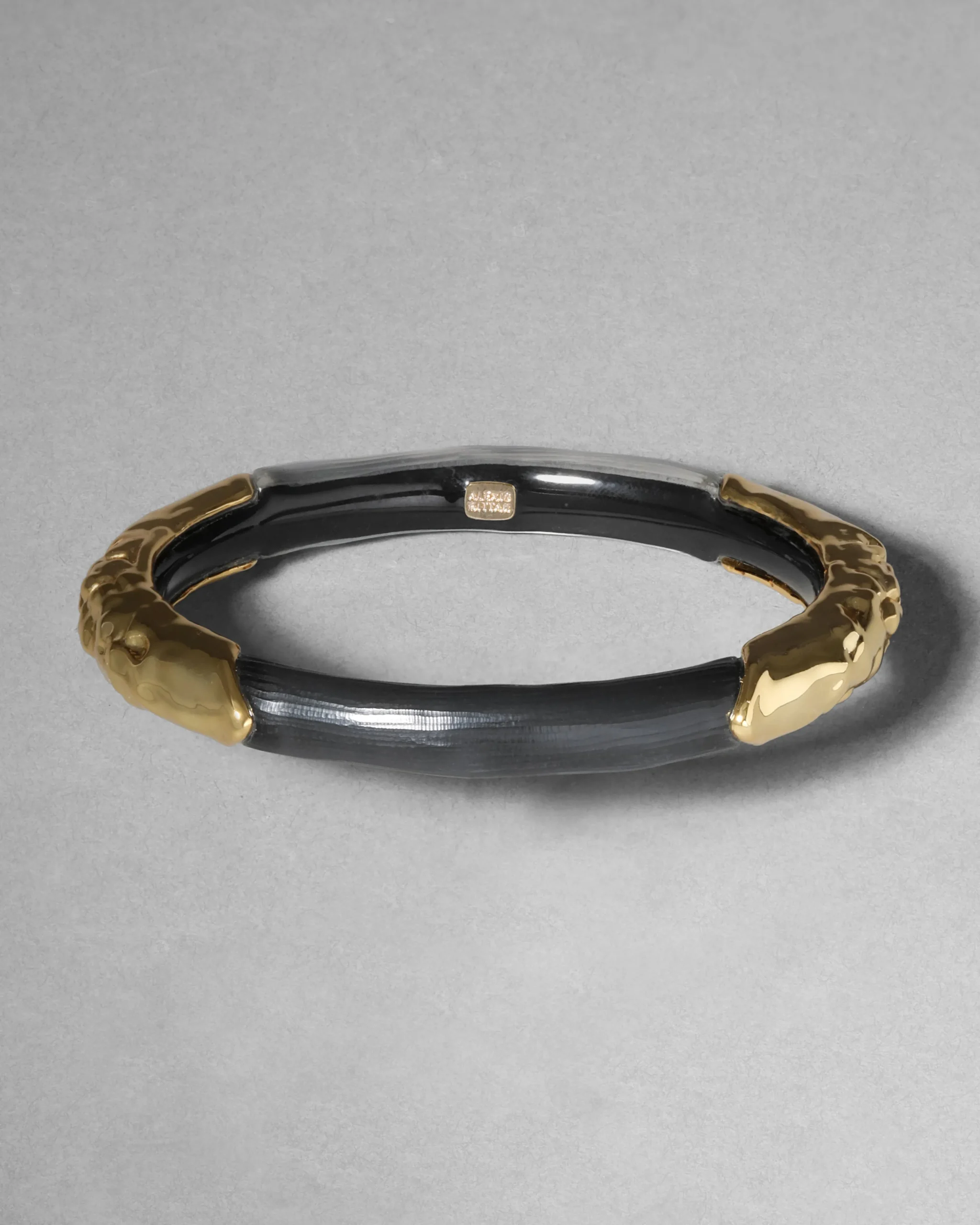 Lucite Brutalist Skinny Bangle- Black