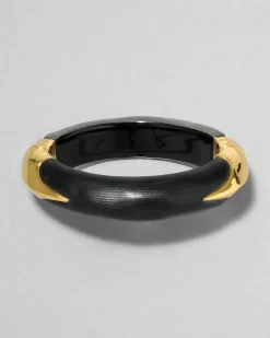 Lucite Claw Hinge Bracelet- Black