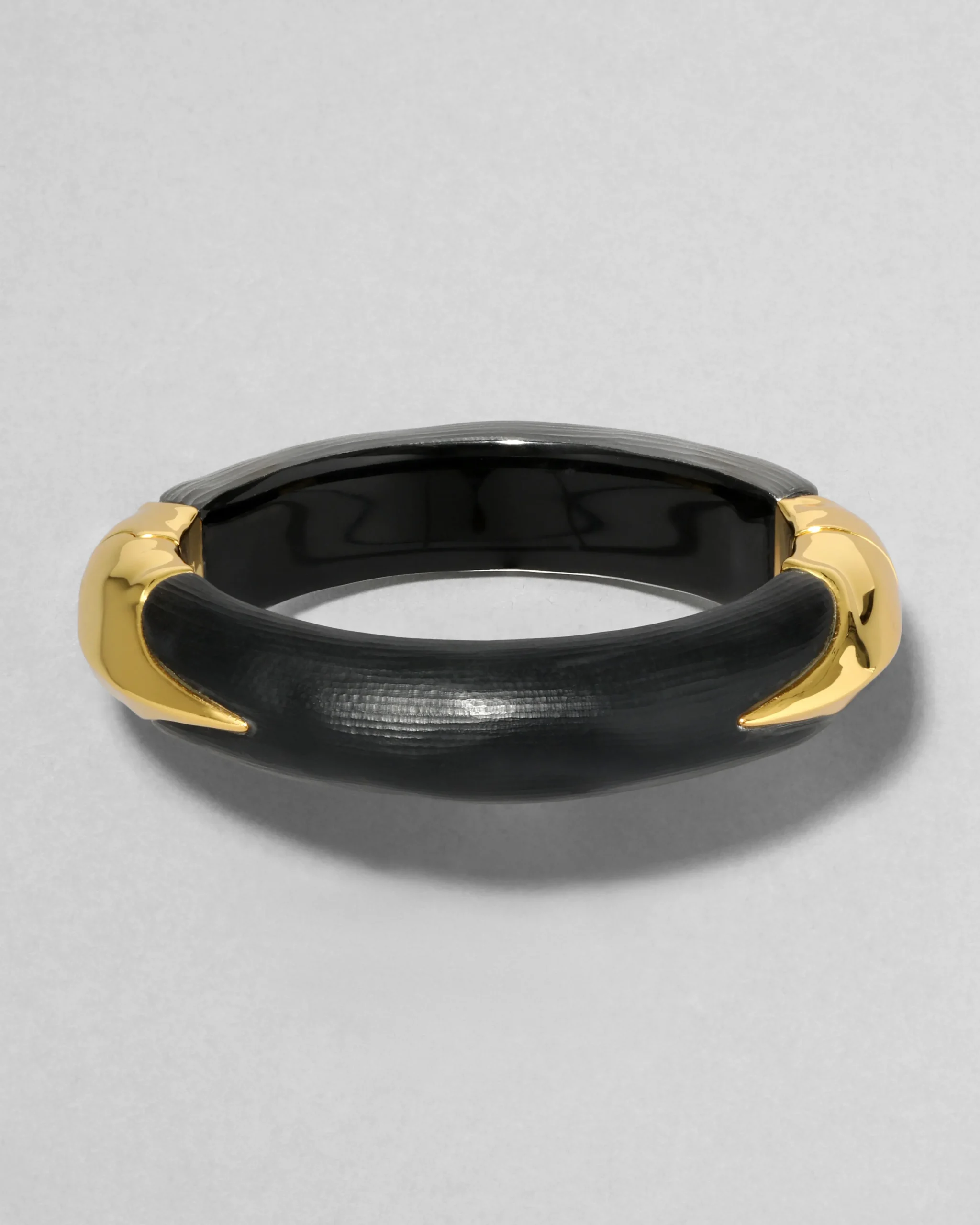 Lucite Claw Hinge Bracelet- Black