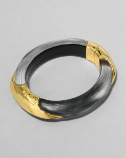 Lucite Claw Hinge Bracelet- Black