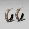 Lucite Crystal Hoop Earring- Dune
