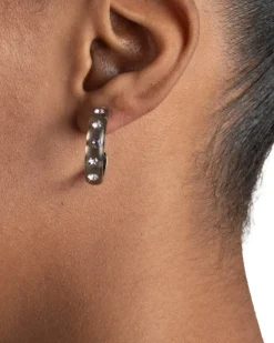 Lucite Crystal Hoop Earring- Dune