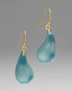 Lucite Dewdrop Earring- Metallic Sky