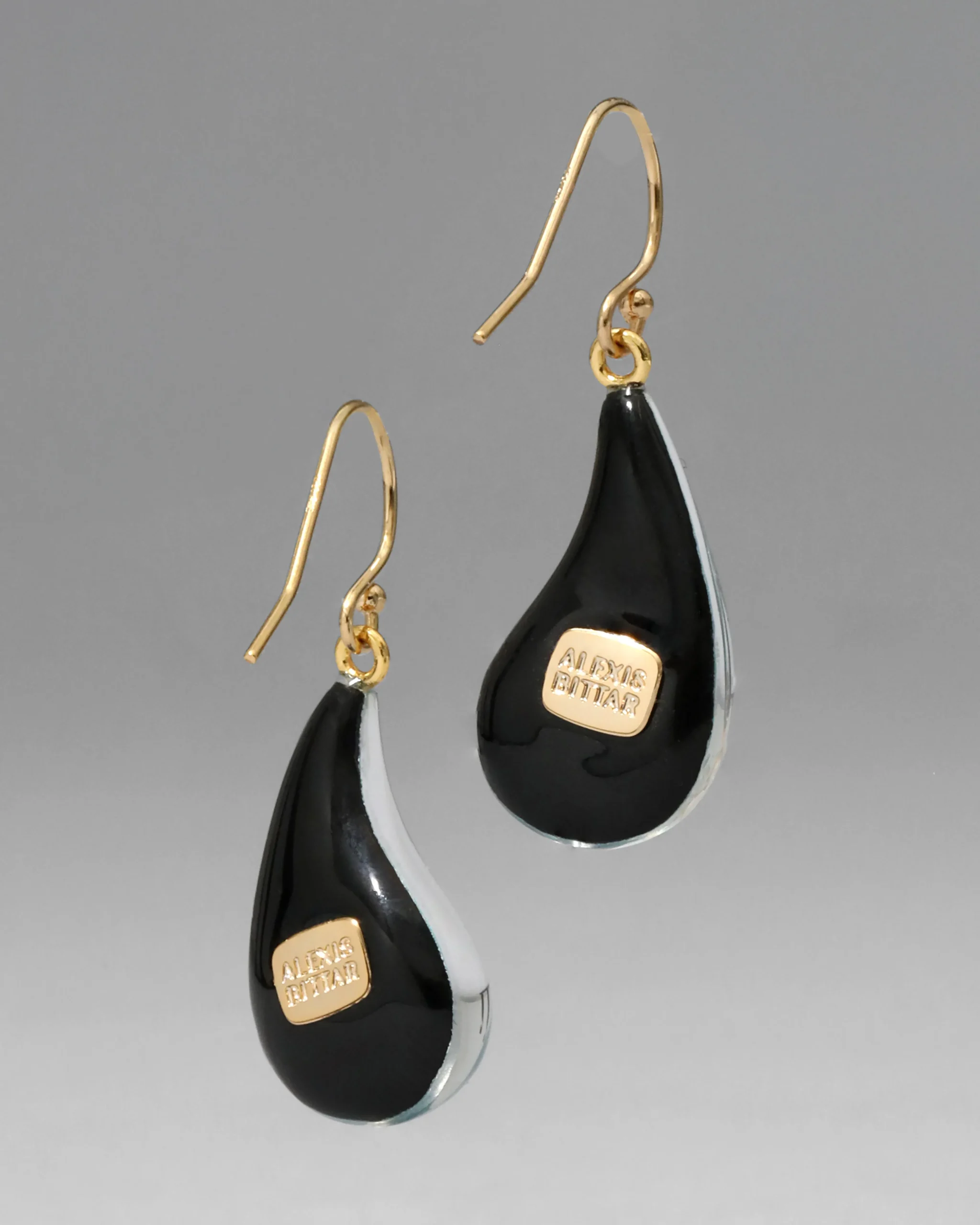 Lucite Dewdrop Earring- Metallic Sky