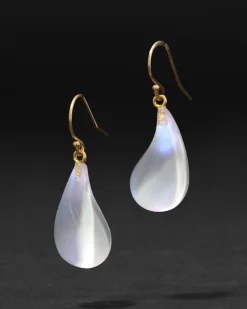 Lucite Dewdrop Earring- White Opal