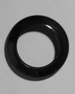Lucite Saucer Bangle Bracelet- Onyx