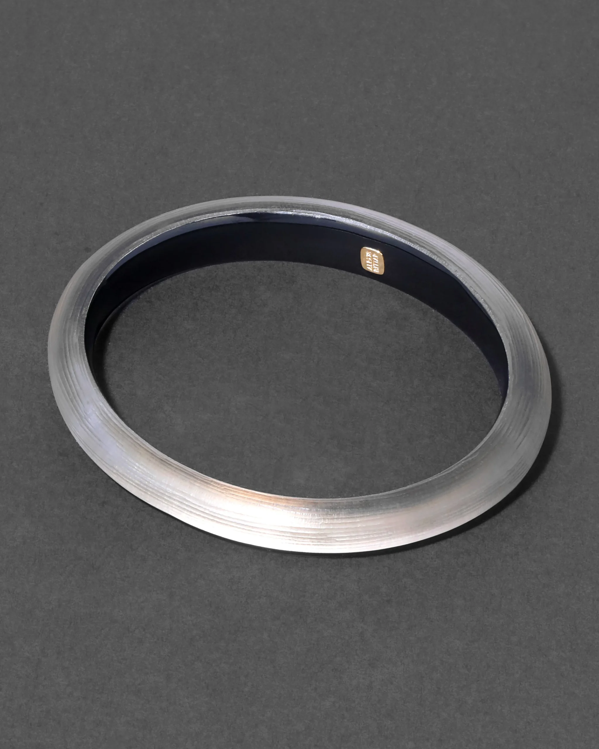 Lucite Skinny Bangle Bracelet- Warm Grey