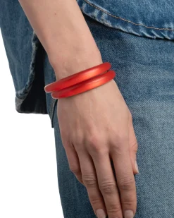 Lucite Skinny Bangle- Lipstick Red
