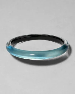 Lucite Skinny Bangle- Metallic Sky