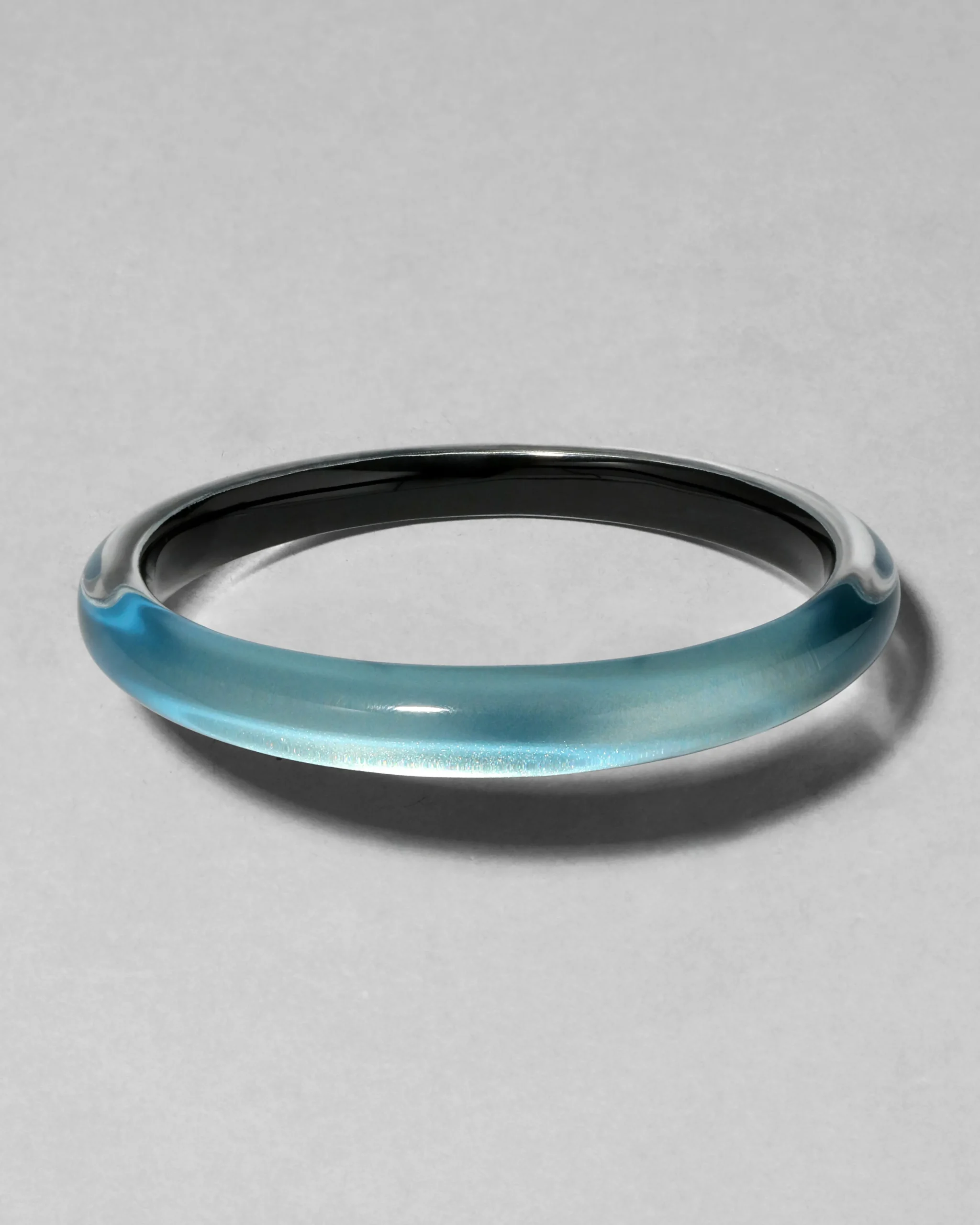 Lucite Skinny Bangle- Metallic Sky
