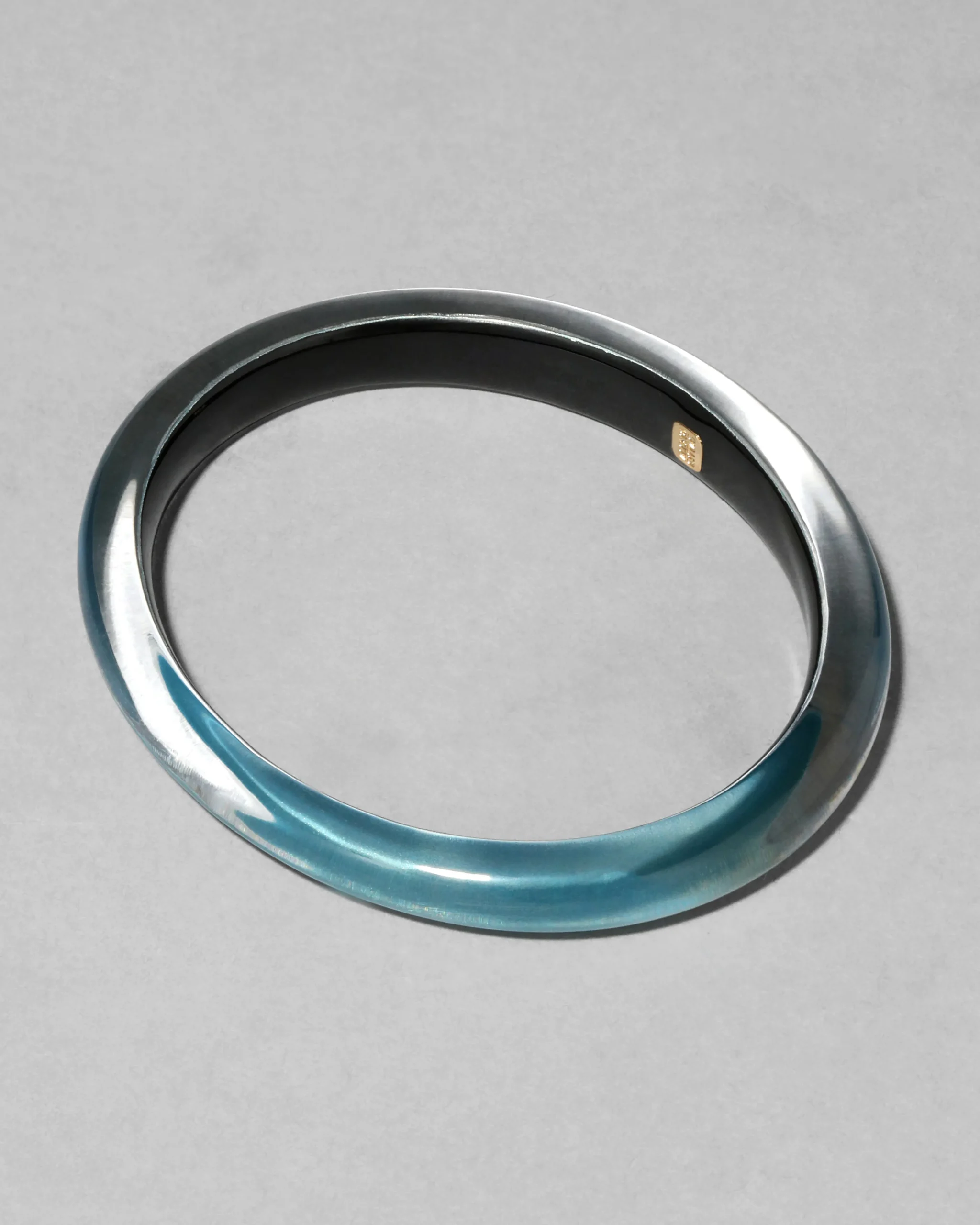 Lucite Skinny Bangle- Metallic Sky