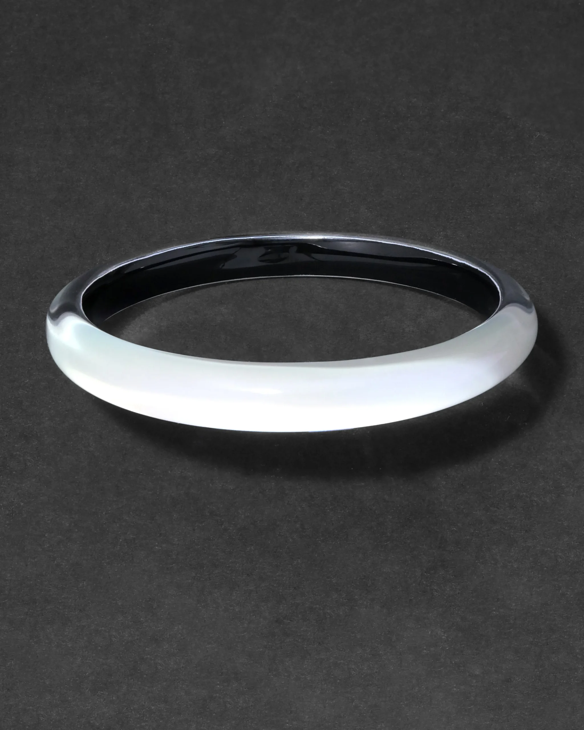 Lucite Skinny Bangle- White Opal