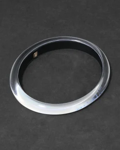 Lucite Skinny Bangle- White Opal
