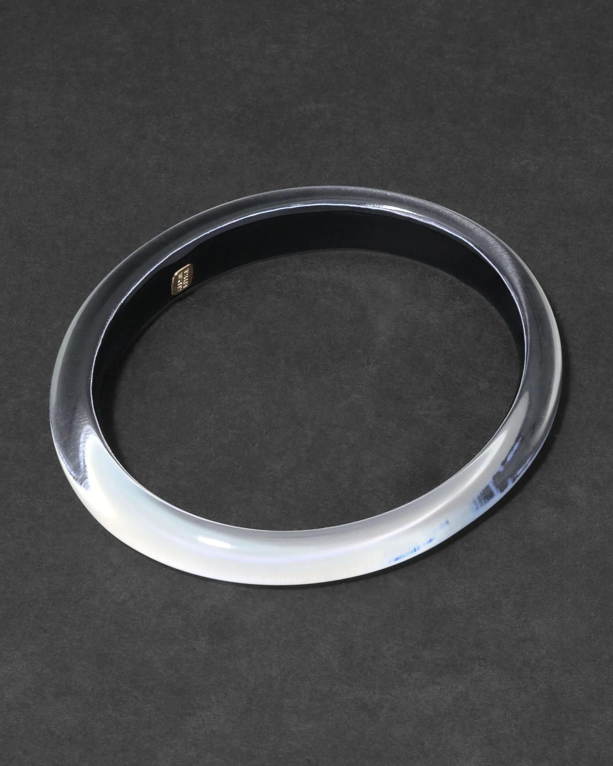 Lucite Skinny Bangle- White Opal
