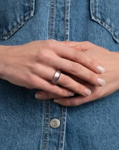 Lucite Tapered Ring- Dusty Rose