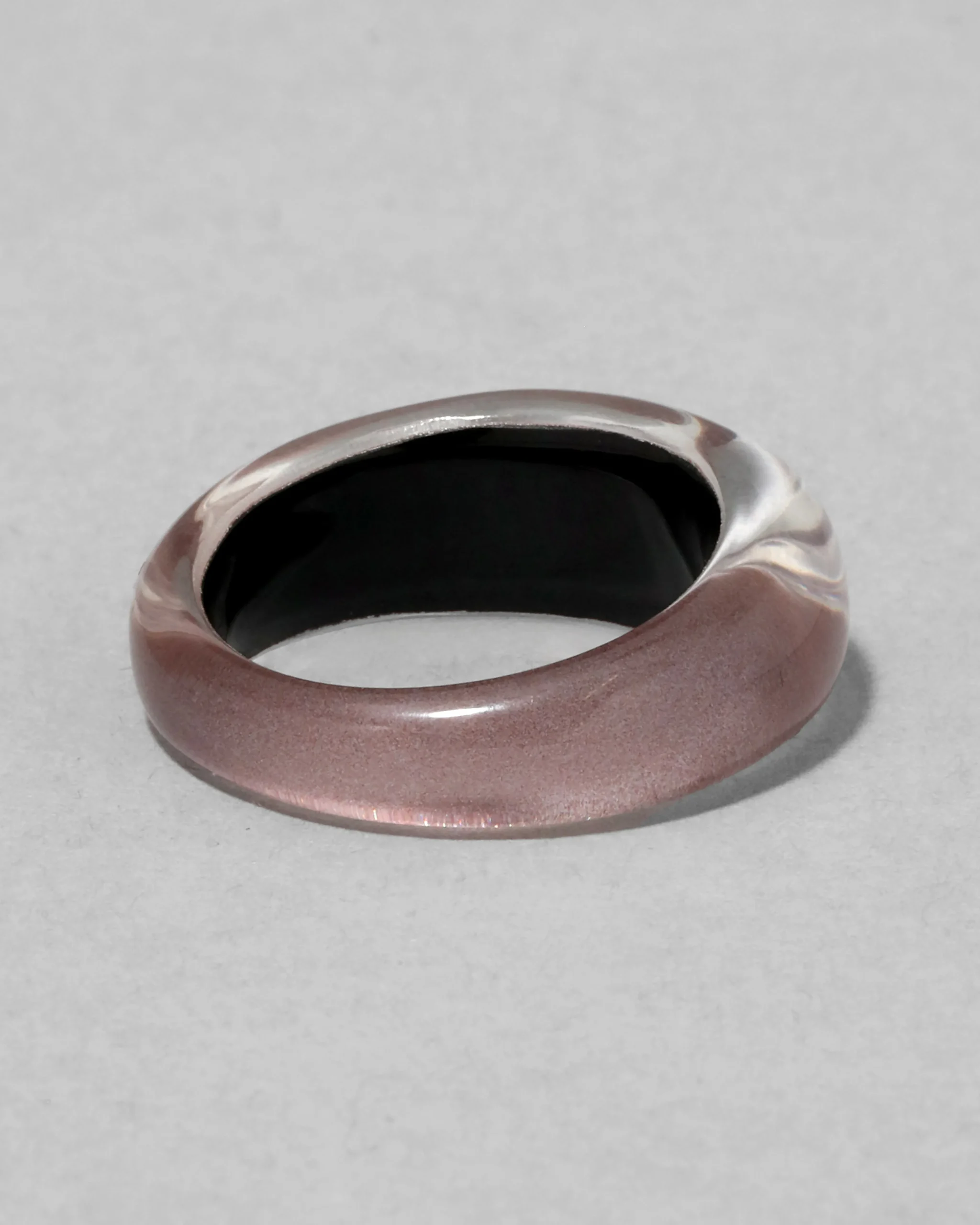 Lucite Tapered Ring- Dusty Rose